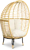 Clearance Jordan Tan Wicker-Look Resin Accent Chair