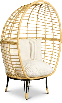Jordan Tan Wicker-Look Resin Accent Chair