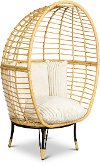 Tan Wicker Look Resin Accent Chair - Jordan
