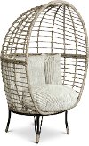 Jordan Gray Wicker-Look Resin Accent Chair
