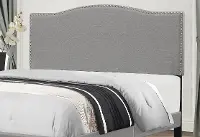 Kiley Gray King Upholstered Headboard