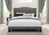 2011-663 Classic Traditional Stone Gray King Upholstered Bed - Kiley