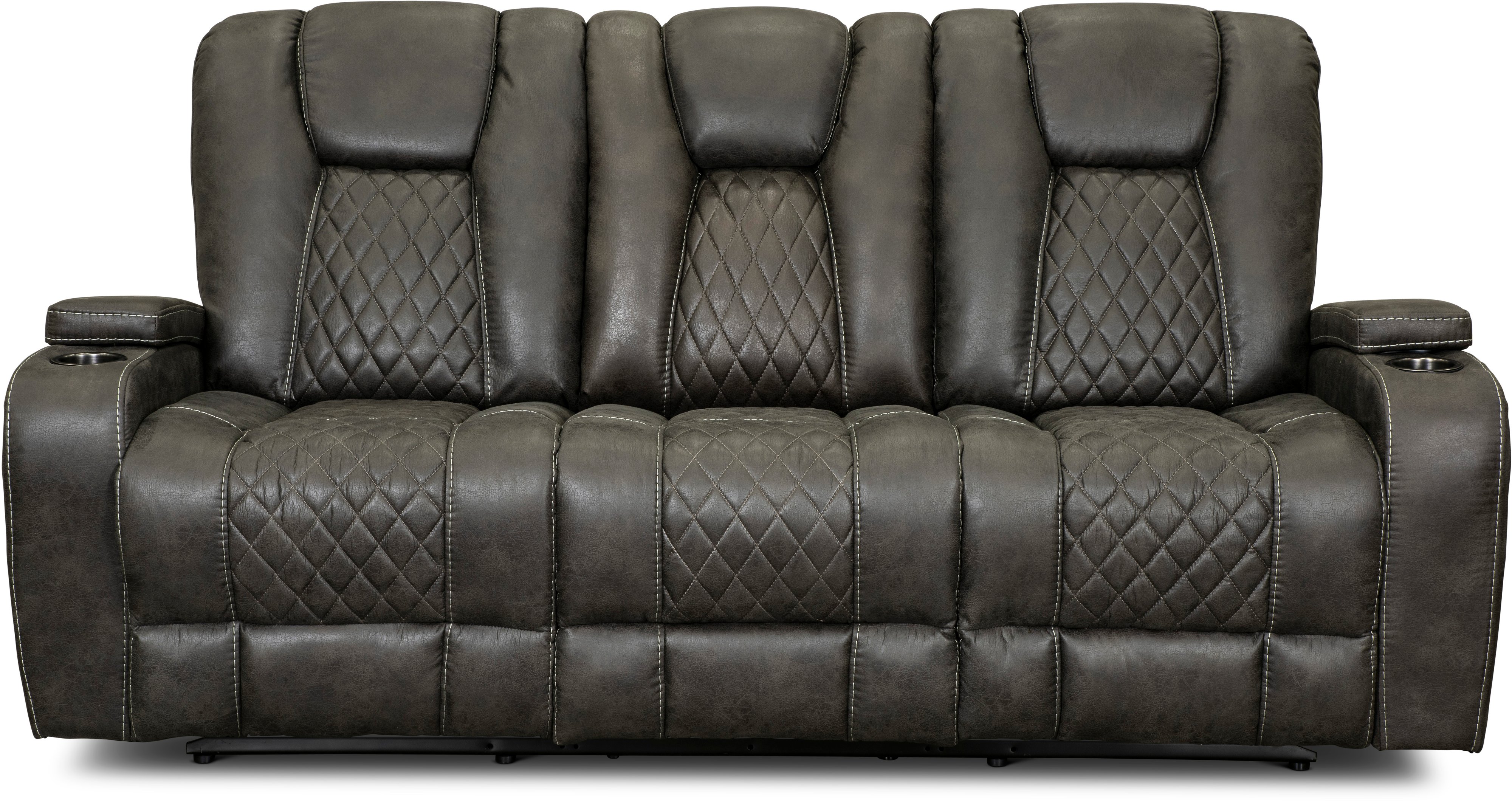 Transformer Granite Reclining Sofa with Drop Down Table-1