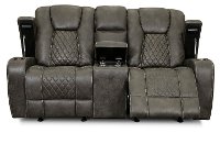 Granite Gliding Reclining Loveseat with Console - Transformer-2