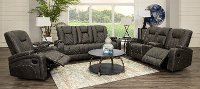 Granite Gliding Reclining Loveseat with Console - Transformer-4