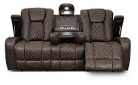 Dark Brown Reclining Sofa with Drop Down Table - Transformer-2