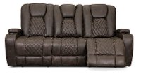 Transformer Dark Brown Reclining Sofa with Drop Down Table-3