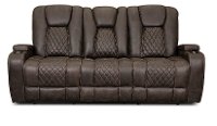 Transformer Dark Brown Reclining Sofa with Drop Down Table-5