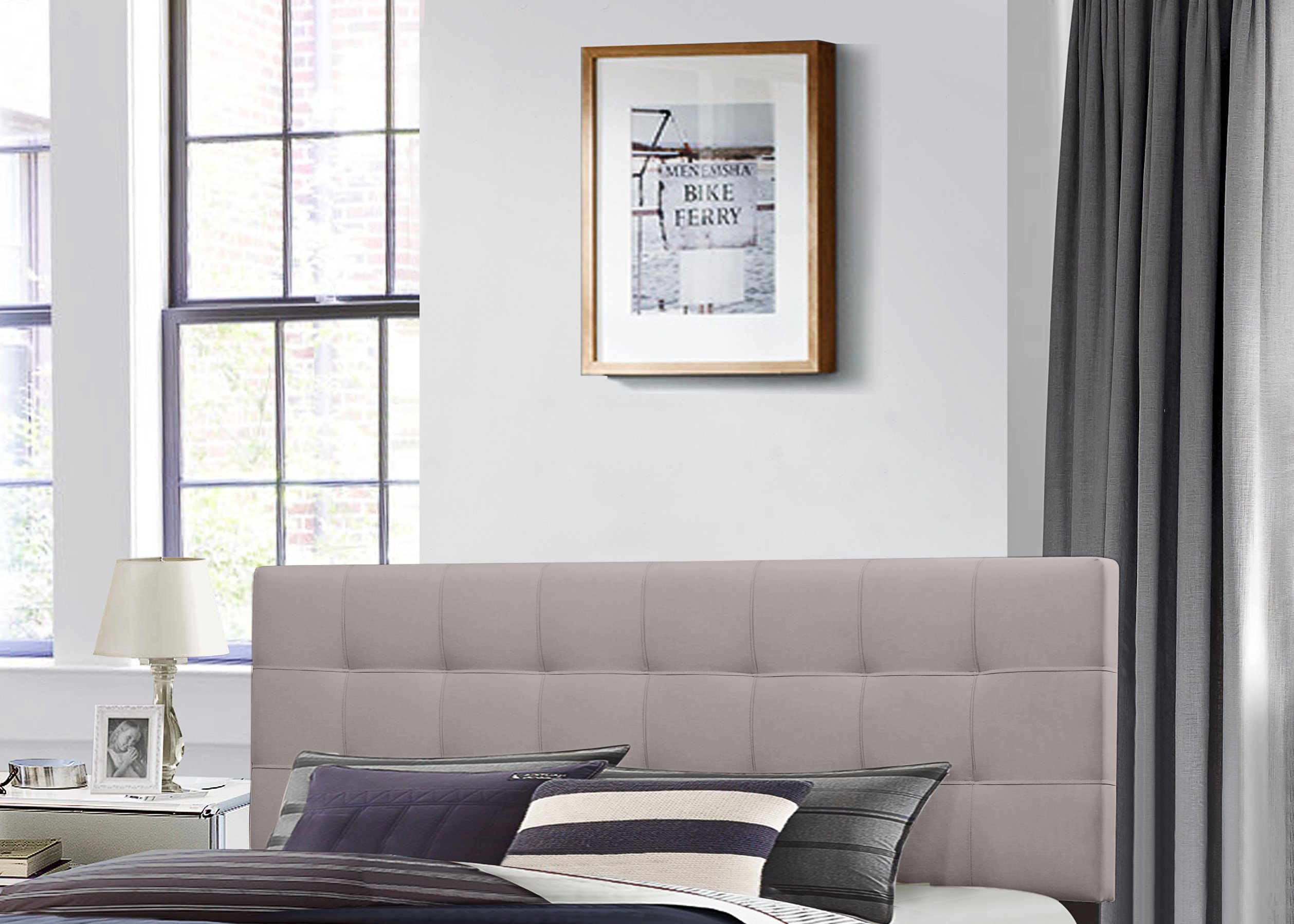 Contemporary Stone Gray King Upholstered Bed - Delaney-2