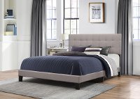 Contemporary Stone Gray Full Upholstered Bed - Delaney-1