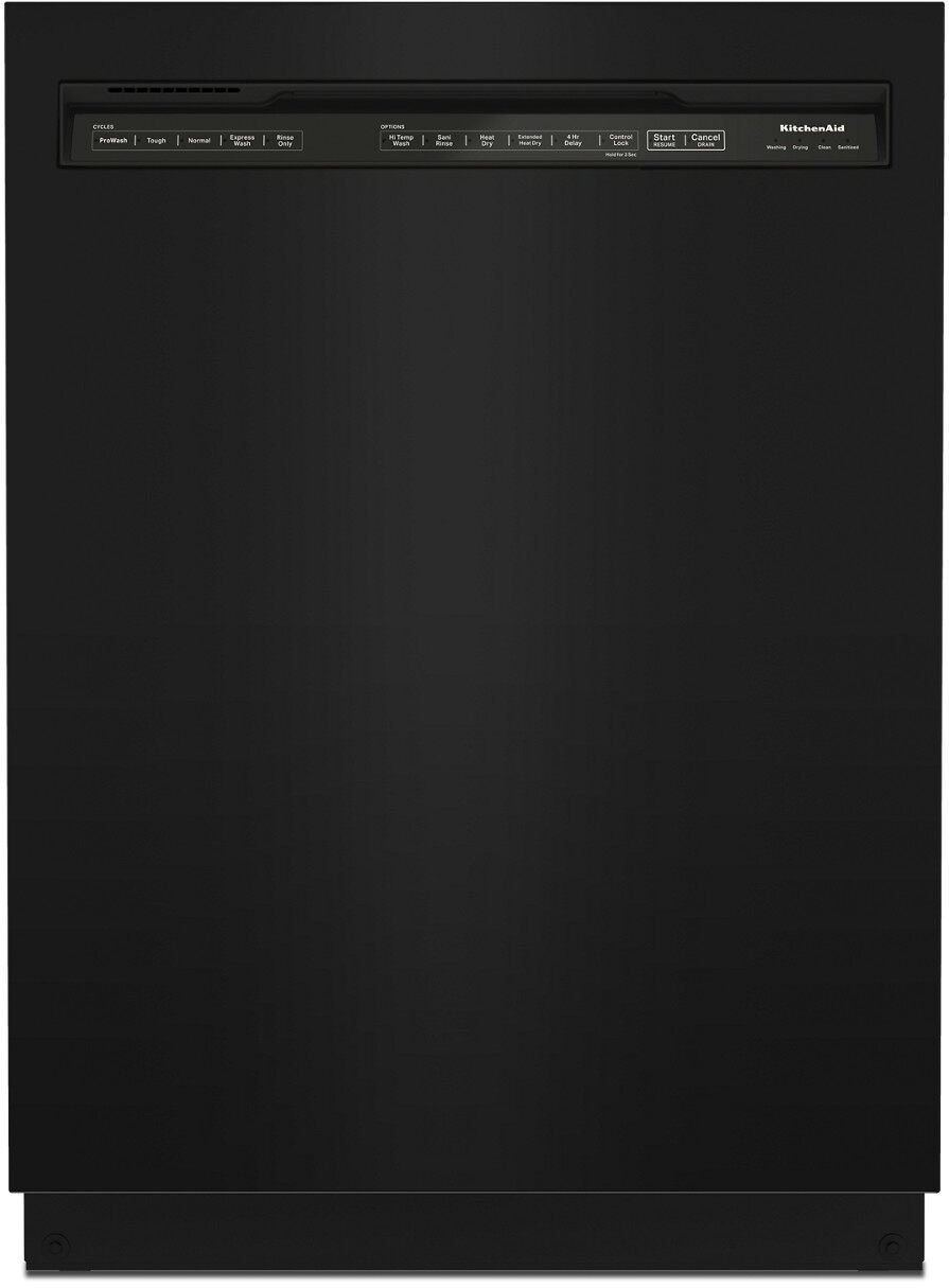 KDFE104KBL KitchenAid Dishwasher with Front Control - Black-1