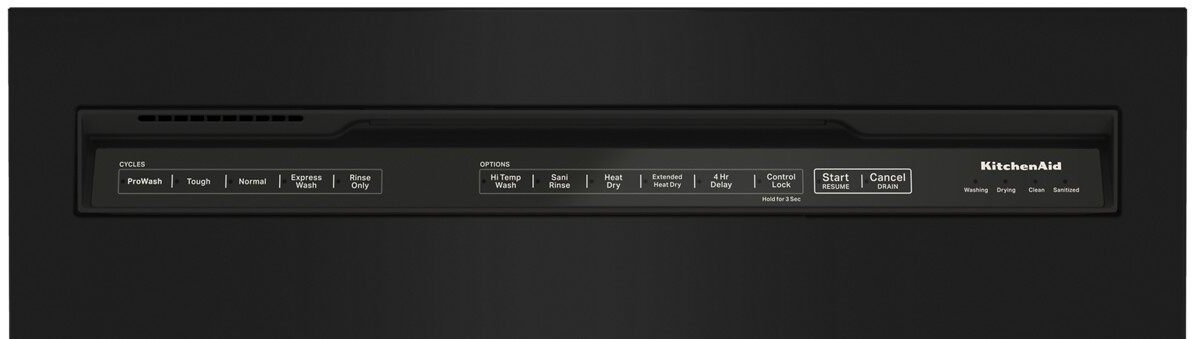KDFE104KBL KitchenAid Dishwasher with Front Control - Black-3
