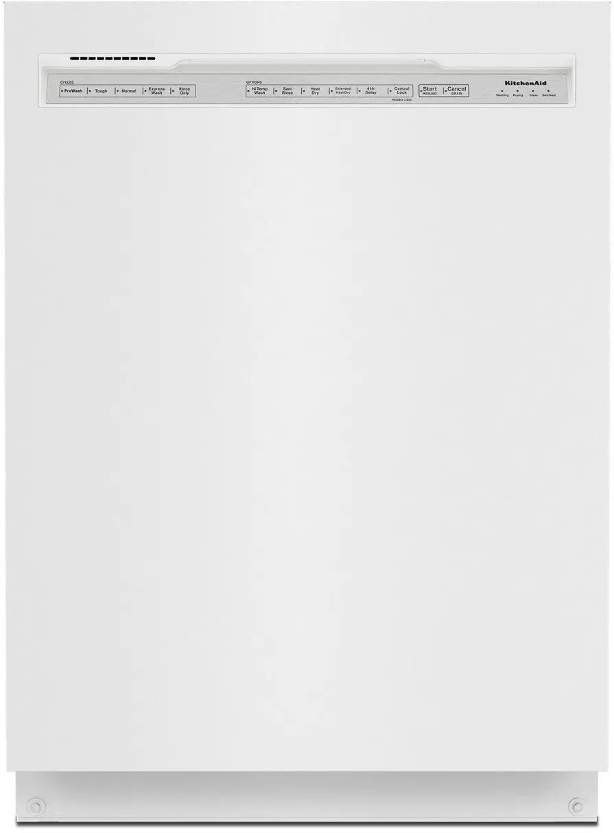 KDFE104KWH KitchenAid Front Control Dishwasher - White-1