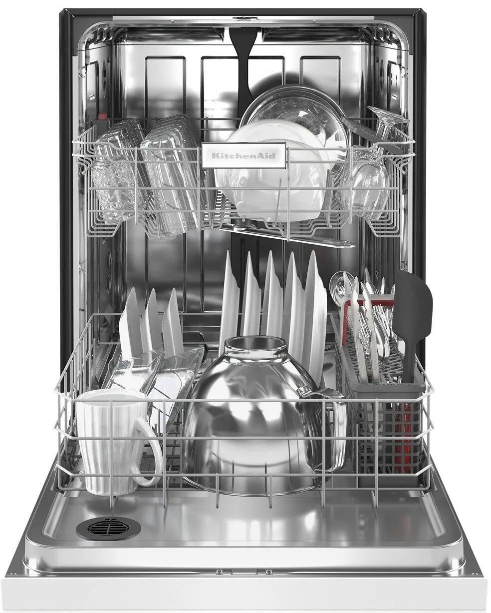 KDFE104KWH KitchenAid Front Control Dishwasher - White-2