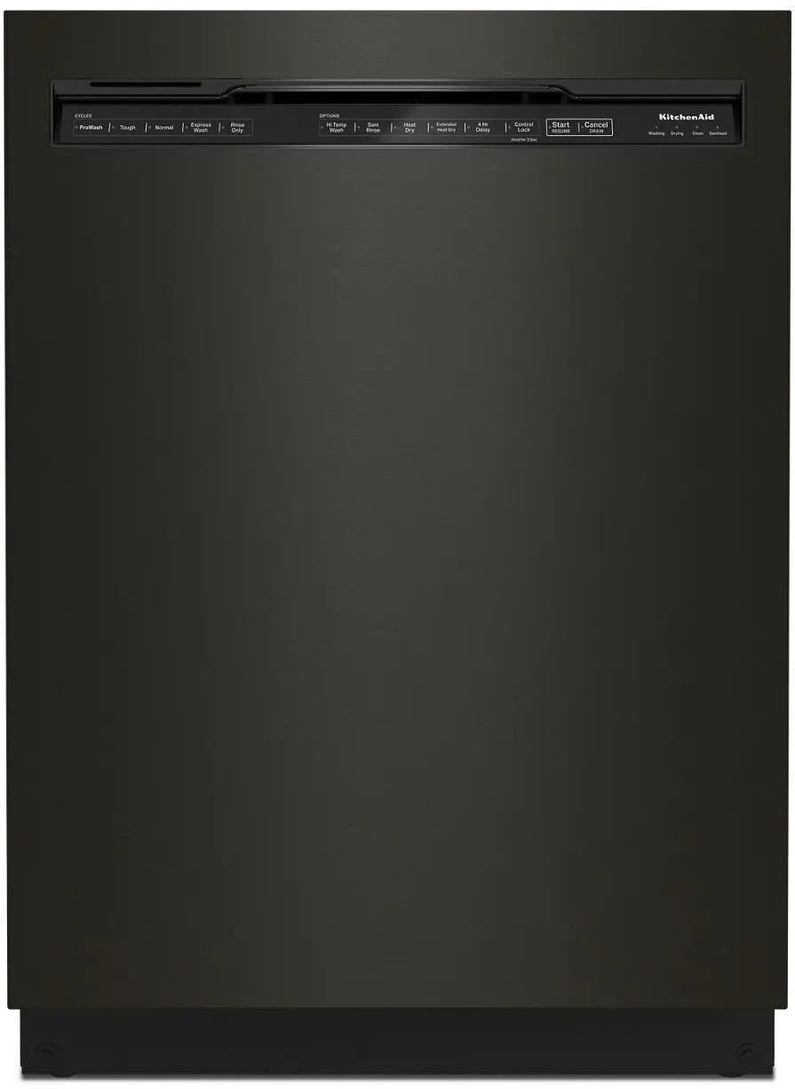 KDFE204KBS KitchenAid Front Control Dishwasher - Black Stainless Steel-1