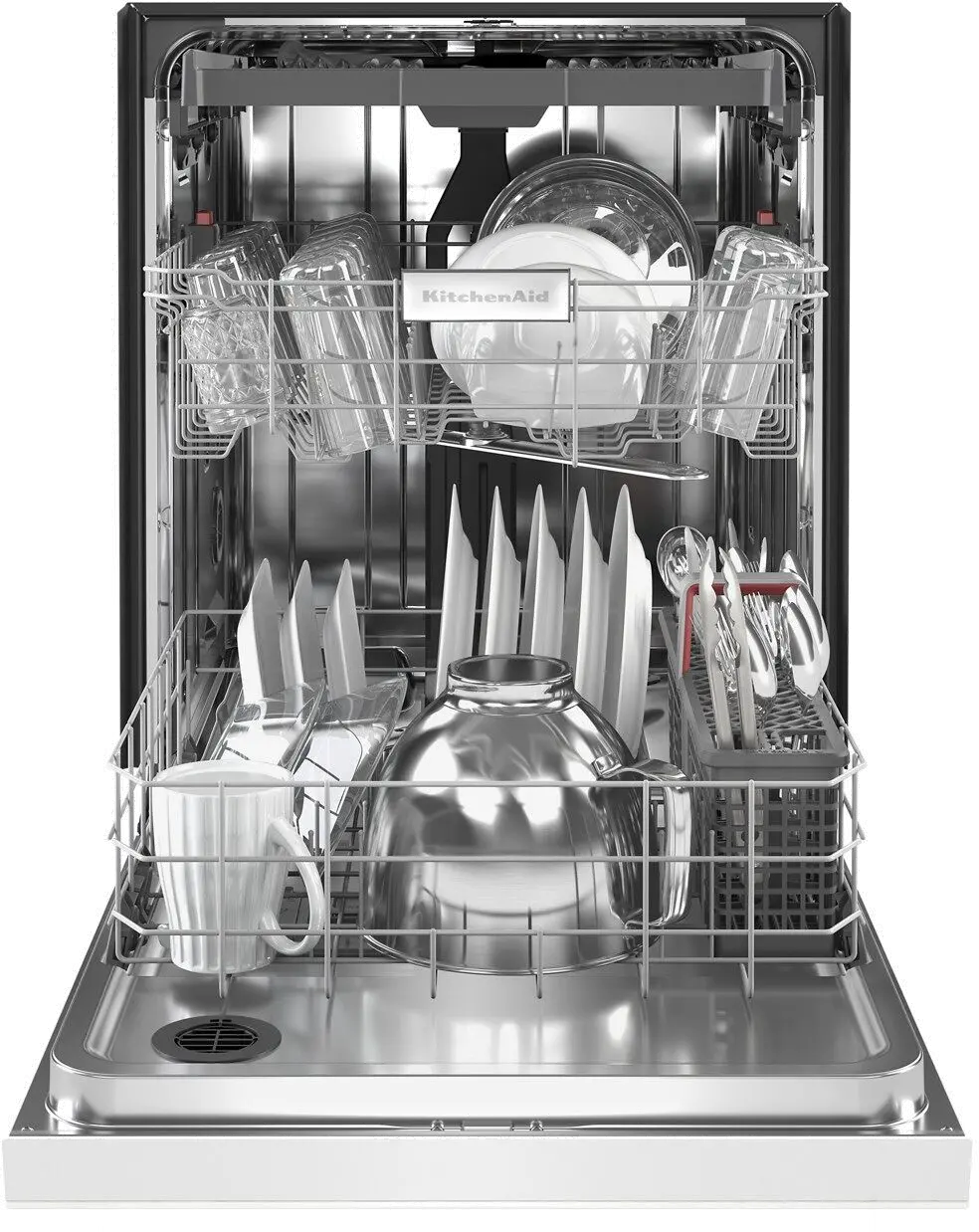 KDFE204KWH KitchenAid Front Control Dishwasher - White-3