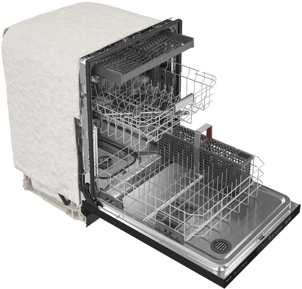 KDTE204KBL KitchenAid 24 Inch Tall Tub Dishwasher with Bar Handle - Black-4