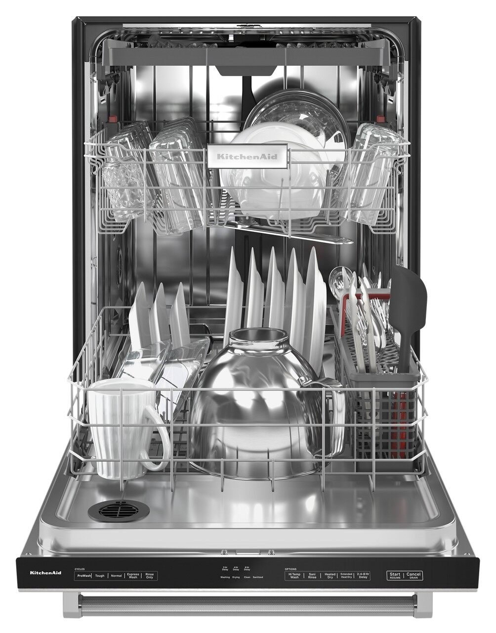 KDTE204KPS KitchenAid 24 Inch Tall Tub Dishwasher with Bar Handle - Fingerprint Resistant Stainless Steel-4