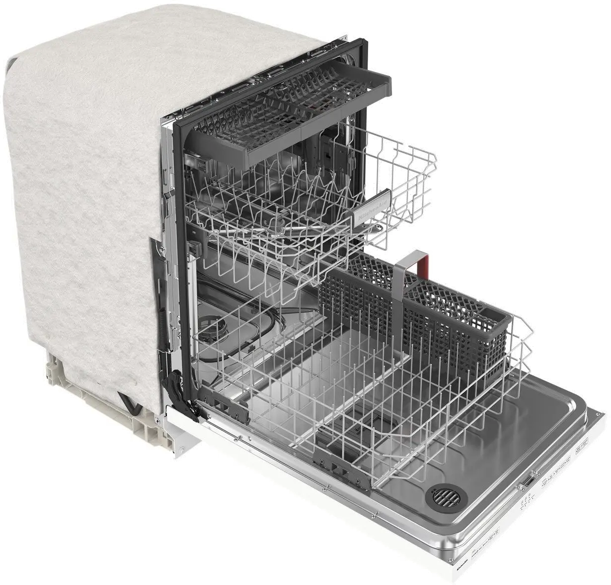 KDTE204KWH KitchenAid Top Control Dishwasher - White-3