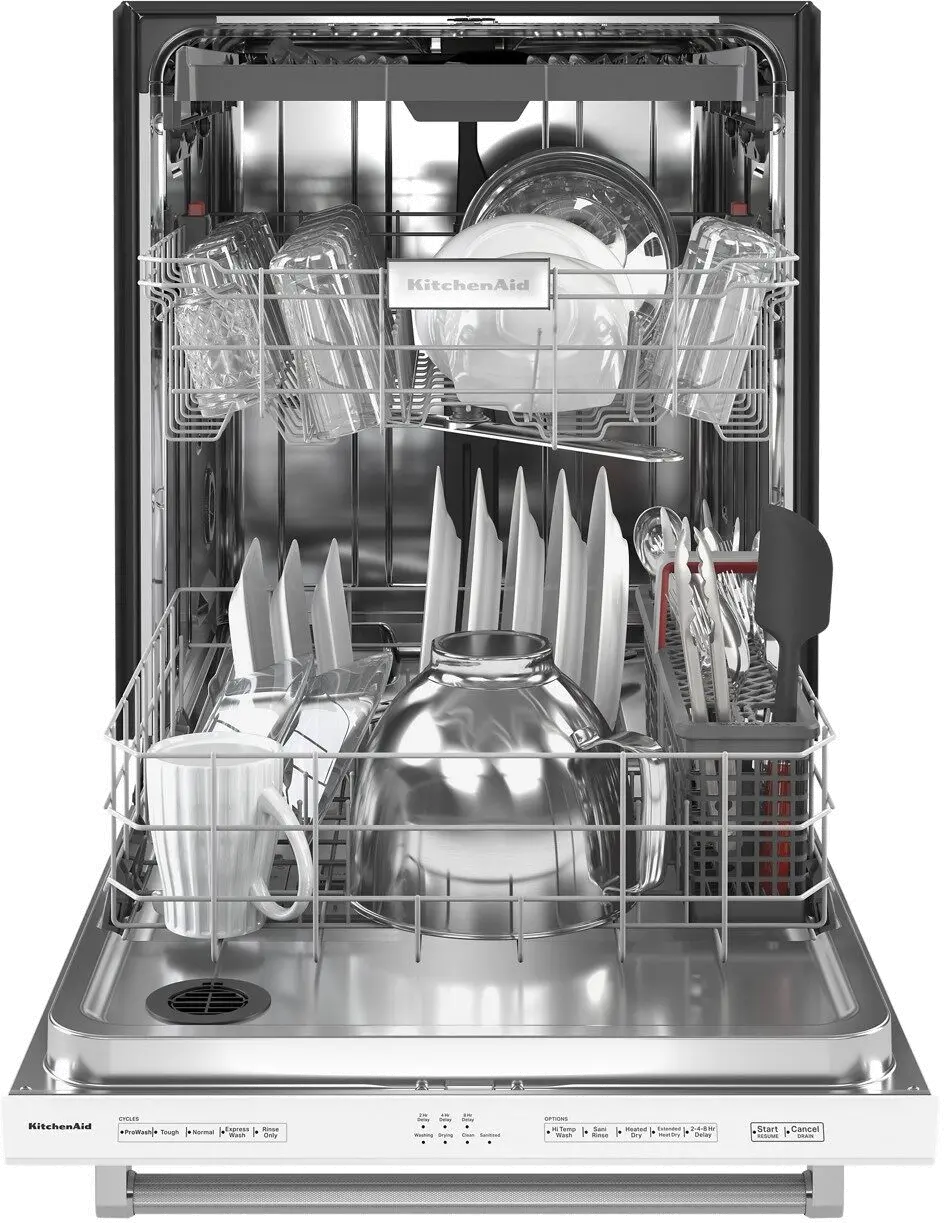 KDTE204KWH KitchenAid Top Control Dishwasher - White-4