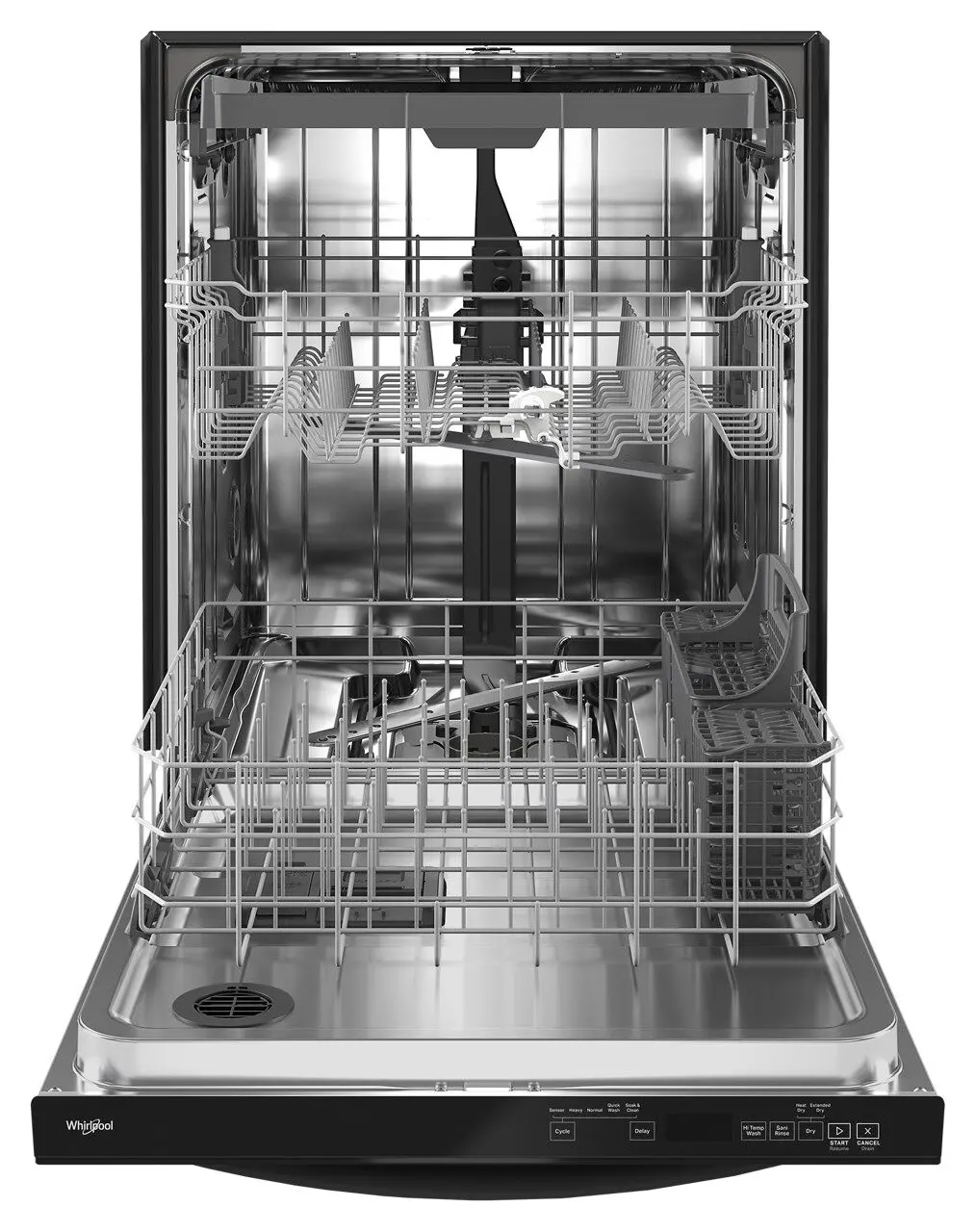 WDT750SAKB Whirlpool Top Control Dishwasher - Black-2