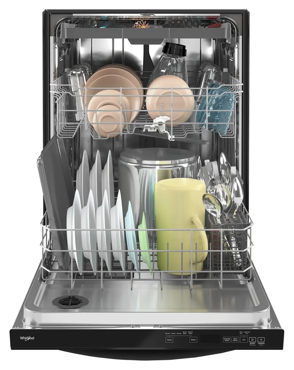 WDT750SAKB Whirlpool Top Control Dishwasher - Black-5