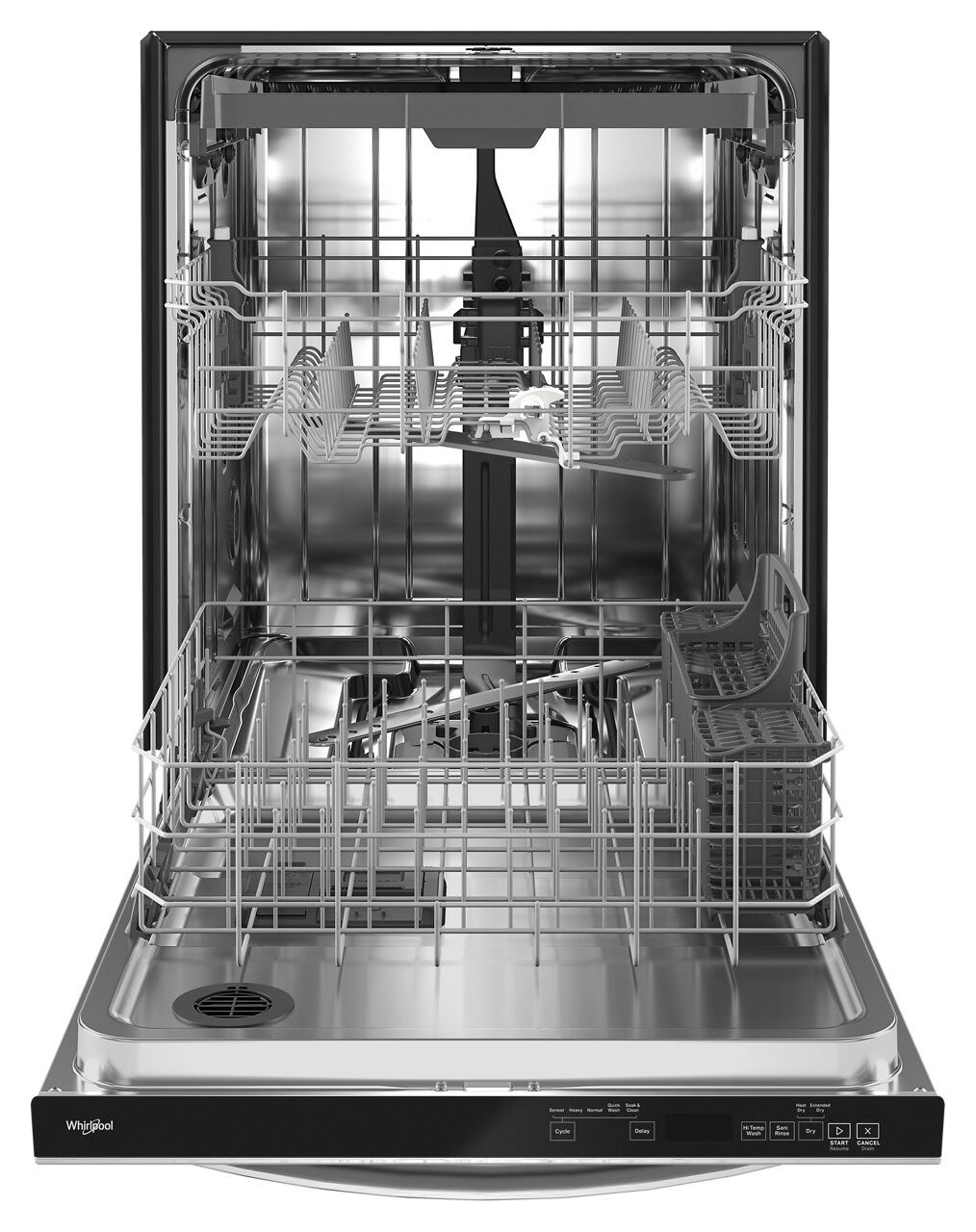 WDT750SAKZ Whirlpool Dishwasher with Hidden Controls - Stainless Steel-2
