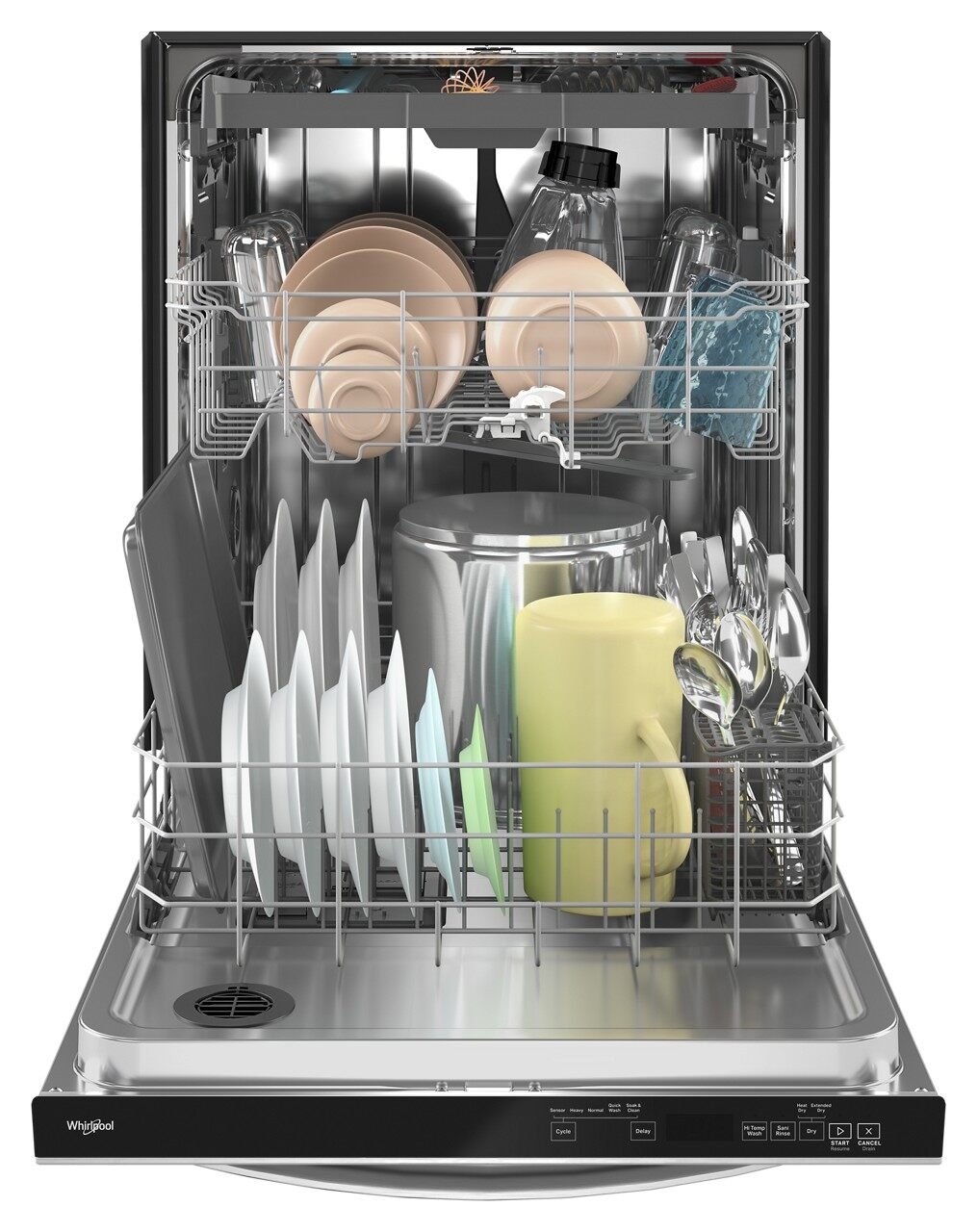 WDT750SAKZ Whirlpool Dishwasher with Hidden Controls - Stainless Steel-5