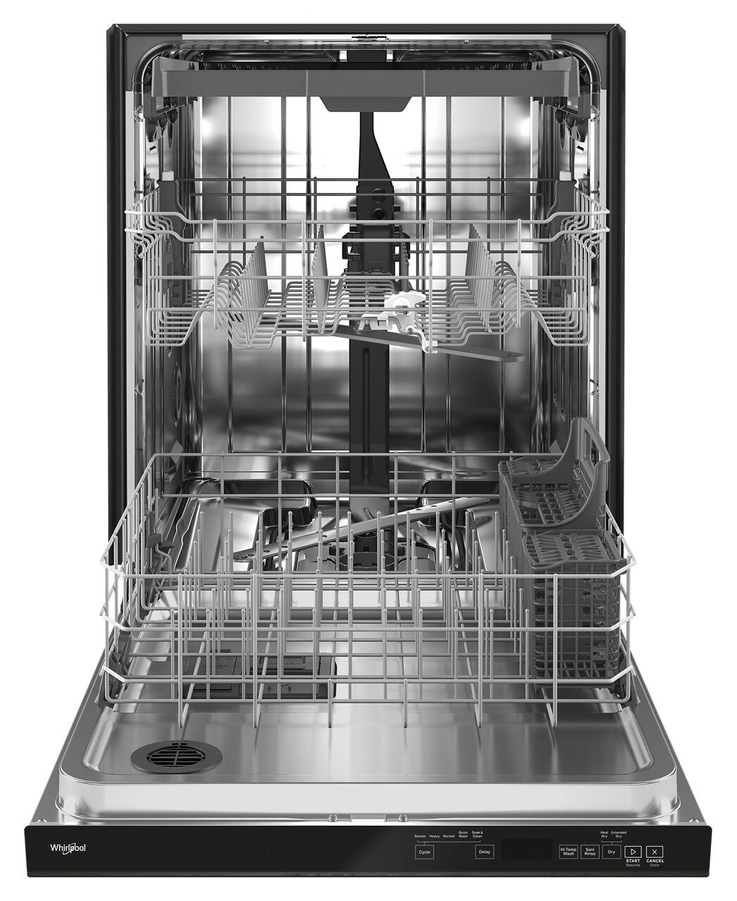 WDTA50SAKB Whirlpool Dishwasher with Hidden Controls - Black-2