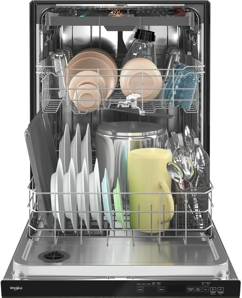 WDTA50SAKV Whirlpool Top Control Dishwasher - Black Stainless Steel-3