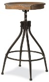 4734-830 Wood and Metal Swivel Counter Height Stool - Worland