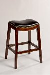 5447-830A Dark Brown Saddle Style Bar Stool - Sorella