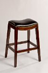 5447-826A Dark Brown Saddle Style Counter Height Stool - Sorella