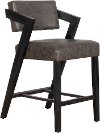 Black and Gray Upholstered Counter Height Stool - Snyder