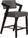 Black and Gray Upholstered Counter Height Stool - Snyder