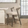 Gray and Ivory Upholstered Bar Stool - Snyder