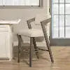 Gray and Ivory Upholstered Bar Stool - Snyder