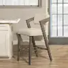 Gray and Ivory Upholstered Bar Stool - Snyder