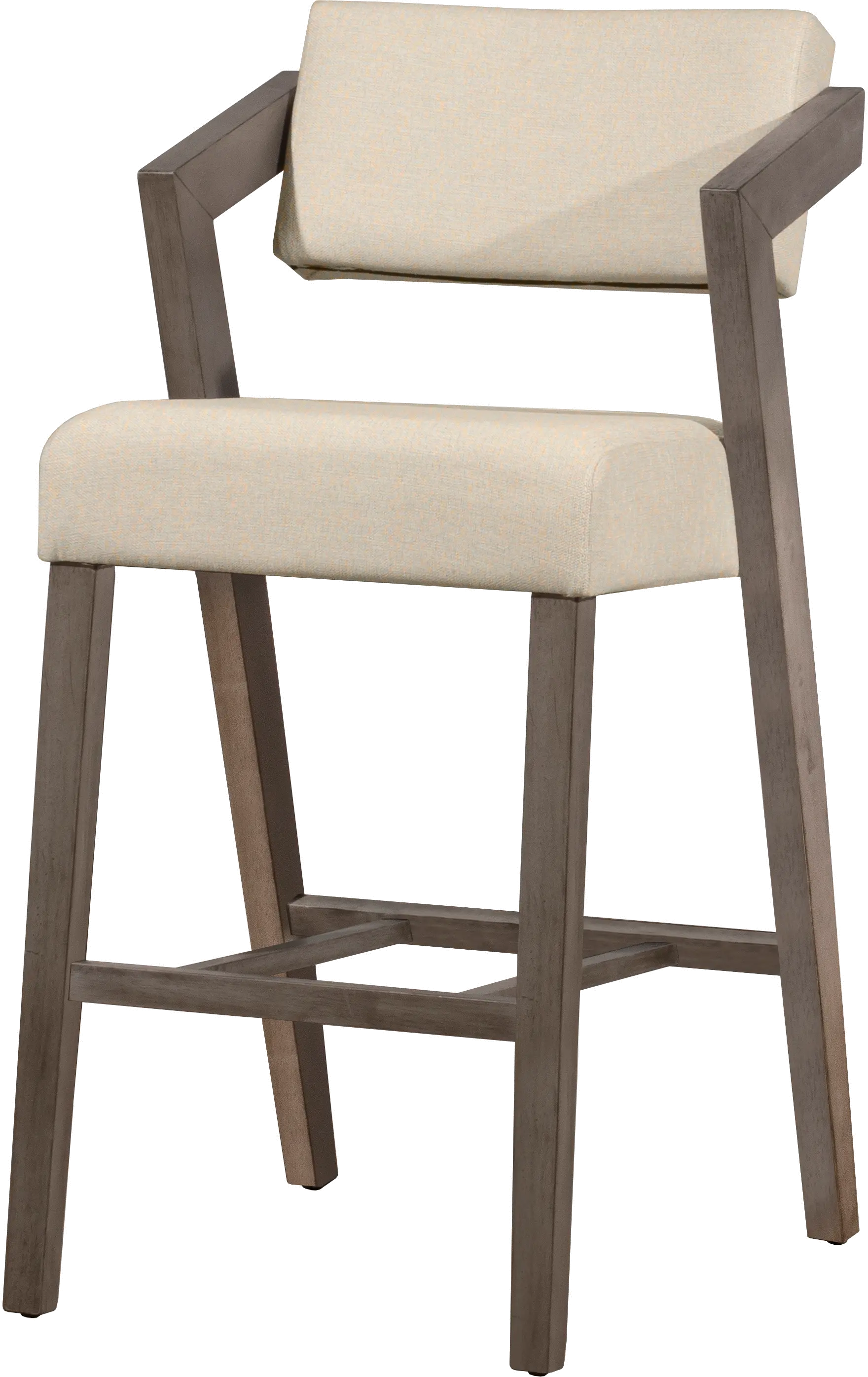 Gray and Ivory Upholstered Bar Stool - Snyder-2