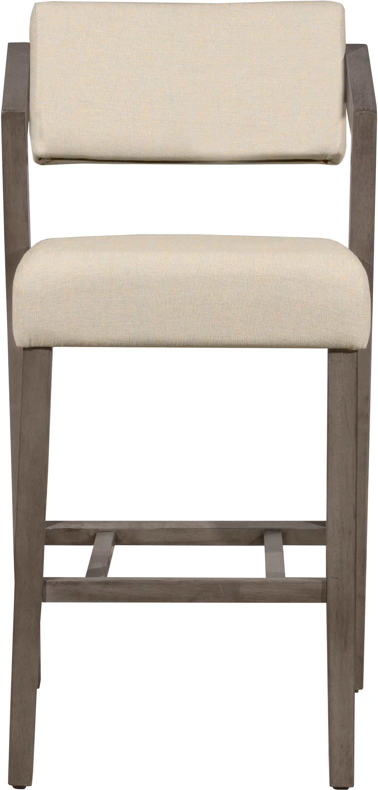 Gray and Ivory Upholstered Bar Stool - Snyder-3