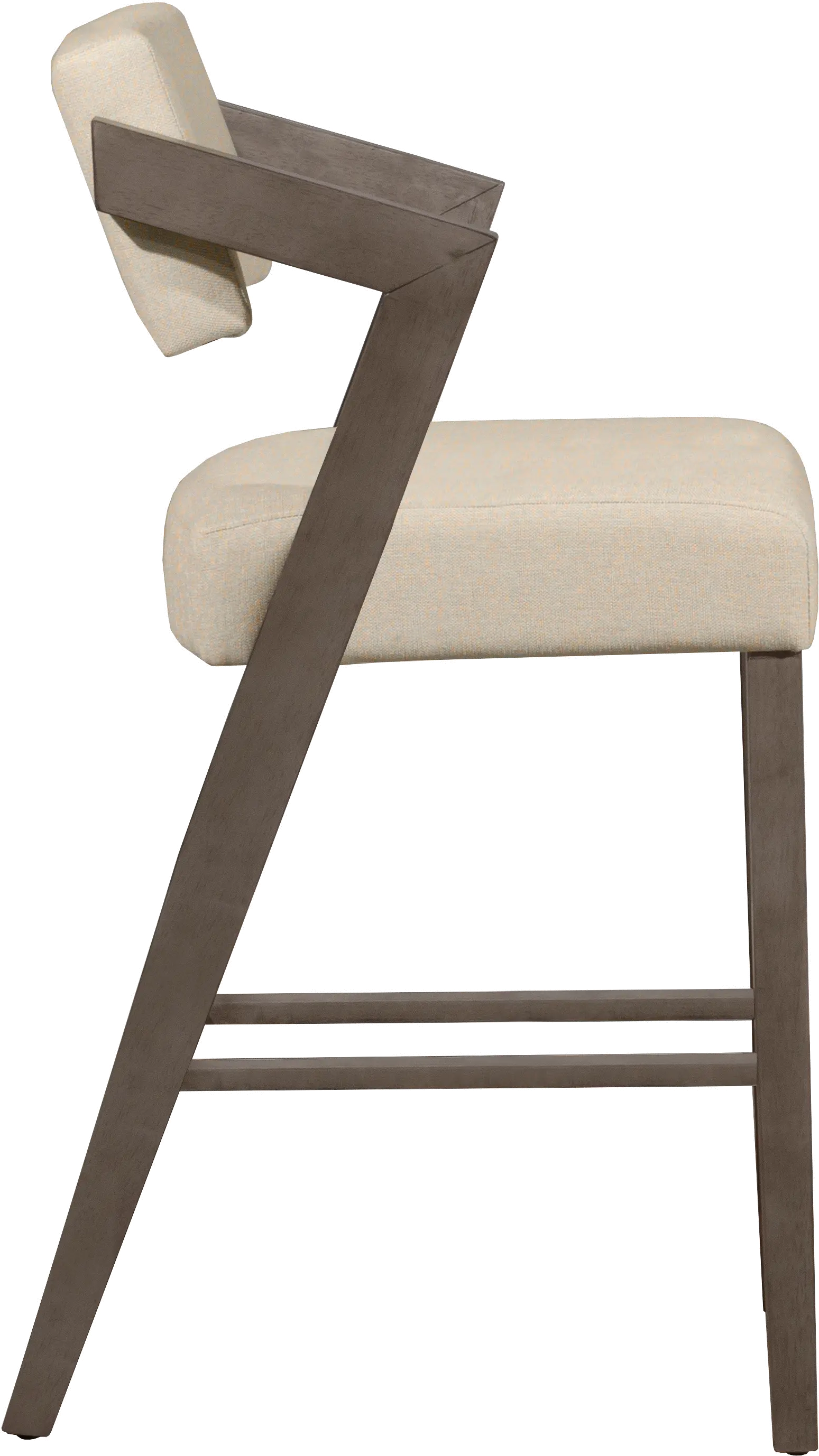 Gray and Ivory Upholstered Bar Stool - Snyder-4