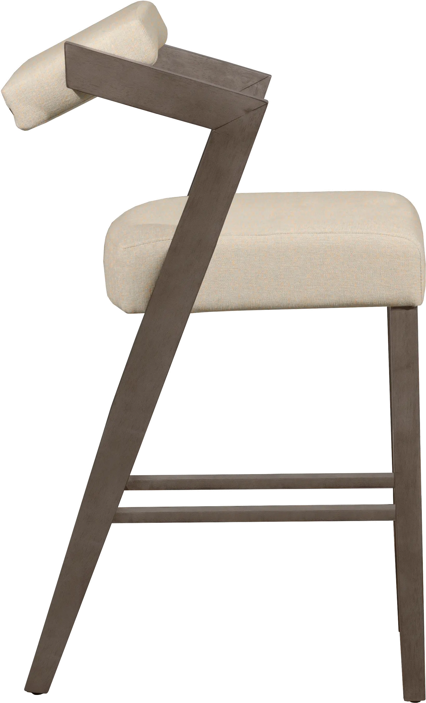 Gray and Ivory Upholstered Counter Height Stool - Snyder-4