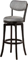 Sloan Gray and Black Swivel Counter Height Stool