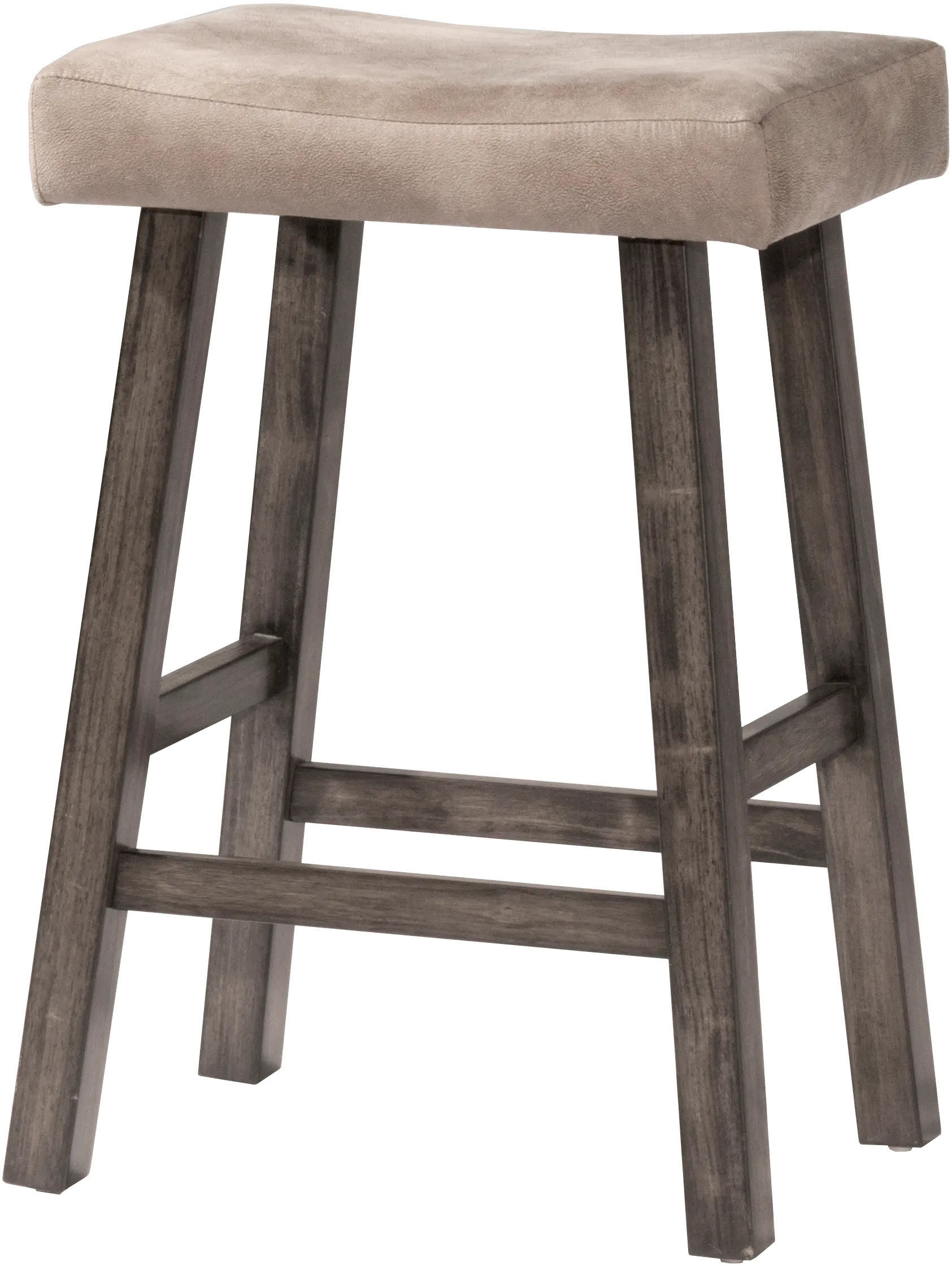 Rustic Gray Saddle Counter Height Stool - Saddle-1