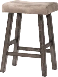 Rustic Gray Saddle Counter Height Stool - Saddle