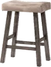 Saddle Gray Upholstered Counter Height Stool