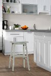 5580-8323B Farmhouse Blue Gray Backless Bar Stool - Moreno