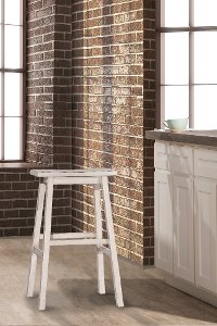 5580-827A Farmhouse Sea White Backless Counter Height Stool - Moreno