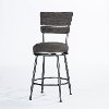 Dark Gray Upholstered Counter Height Stool - Melange