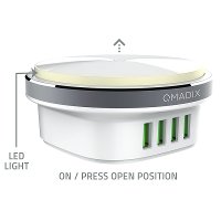 QM-PTH4 Qmadix 4-Port Travel Charging Hub with Built-In Light-4